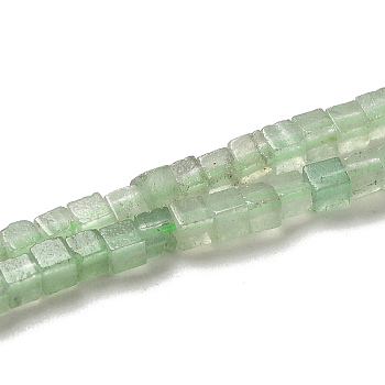 Natural Green Aventurine Beads Strands, Cube, 2~2.5x2.5~3.5x2.5~3mm, Hole: 0.4mm, about 157~165pcs/strand, 14.96~15.75''(38~40cm)