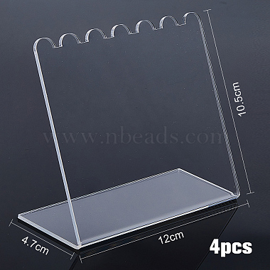 Présentoirs de colliers inclinés en acrylique transparent(EDIS-WH0022-04B)-2