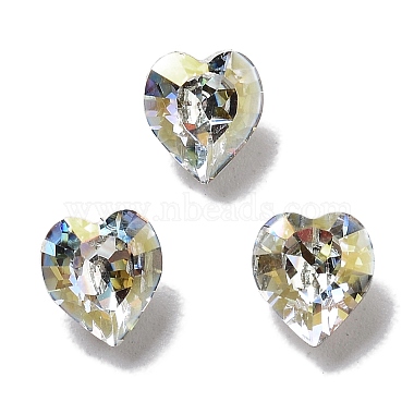 Heart Glass Rhinestone Cabochons