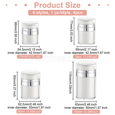 4Pcs 4 Styles Plastic Airless Pump Jars(AJEW-OC0004-48)-2