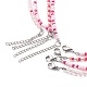 4Pcs 4 Style Smiling Face Flower Acrylic & Glass Seed Beaded Necklaces Set for Women(NJEW-JN04015)-6