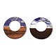 Transparent Resin & Walnut Wood Pendants(RESI-ZX017-46)-3