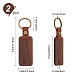 2Pcs 2 Styles Word His Only/His Queen Engraved Wooden with Leather Keychain(WOOD-GF0001-81)-2