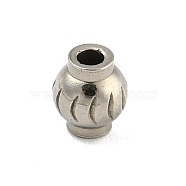 Non-Tarnish 304 Stainless Steel Beads, Lantern, Stainless Steel Color, 5.5x5mm, Hole: 1.6mm(STAS-A091-01B-P)