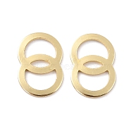 Eco-Friendly Brass Links Rings, Cadmium Free & Lead Free, Round, Real 18K Gold Plated, 12x8x0.8mm, Inner Diameter: 5.5x3mm(KK-C226-11G-RS)