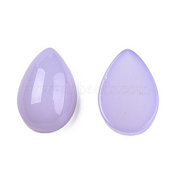 Opaque Resin Cabochons, Imitation Jade, Teardrop, Lilac, 12x8x4.5mm(RESI-N022-08A)