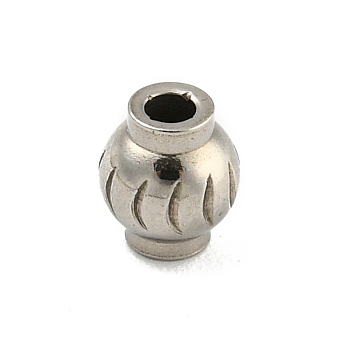 Non-Tarnish 304 Stainless Steel Beads, Lantern, Stainless Steel Color, 5.5x5mm, Hole: 1.6mm