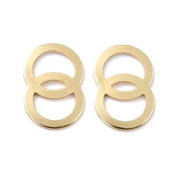 Eco-Friendly Brass Links Rings, Cadmium Free & Lead Free, Round, Real 18K Gold Plated, 12x8x0.8mm, Inner Diameter: 5.5x3mm