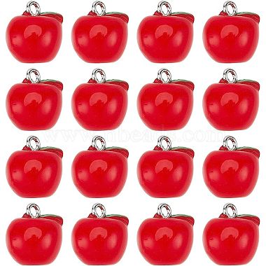 Platinum Red Fruit Iron+Resin Charms