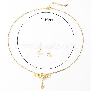 Golden Stainless Steel Jewelry Set(QE0758-2)-3