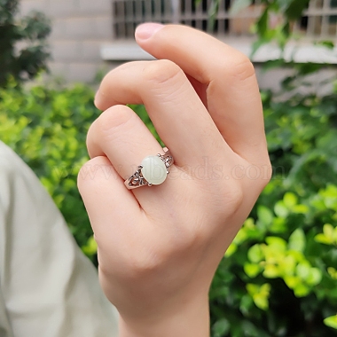 Cyan Luminous Stone Finger Rings