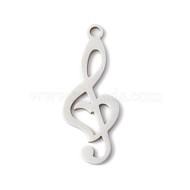 Stainless Steel Color Musical Note 201 Stainless Steel Pendants