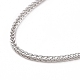 Rhodium Plated 925 Sterling Silver Wheat Chains Necklace for Women(STER-I021-03B-P)-2