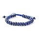 Adjustable Natural Lapis Lazuli Braided Bead Bracelets(BJEW-F369-A15)-2