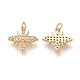 Brass Micro Pave Cubic Zirconia Pendants(KK-K246-12G)-2