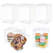 Transparent Plastic PVC Box Gift Packaging, Waterproof Folding Box, Rectangle, Clear, 10.2x10.2x15.5cm, Unfold: 35.1x20.1x0.1cm(CON-WH0085-68B)