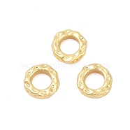 Brass Beads, Ring, Real 18K Gold Plated, 6x5.5x1.5mm, Hole: 2.5mm(KK-P302-18G)