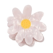 Cellulose Acetate(Resin) Claw Hair Clips, with Golden Iron Findings, Daisy, Dark Gray, 45x50x33mm(PHAR-Z001-01)