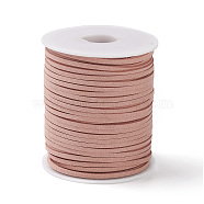 45M Faux Suede Cord, Faux Suede Lace, Dark Salmon, 2~2.5x1.5~2mm, about 50 Yards(45m)/Roll(LW-M003-22)