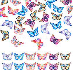 36Pcs 6 Colors Spray Painted 430 Stainless Steel Pendants, Etched Metal Embellishments, Butterfly Charm, Mixed Color, 19x26x0.6mm, 6pcs/color(STAS-BY0001-19)