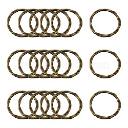 Tibetan Style Linking Rings, Circle Frames, Lead Free and Nickel Free, Antique Bronze Color, 22x1.5mm, about 18.5mm inner diameter(X-PALLOY-A017-AB-FF)
