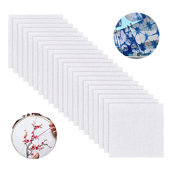 Cotton Cloth for Tie-dye, Hand Painting, White, 12.6x12.2x0.02cm