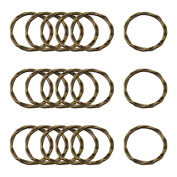 Tibetan Style Linking Rings, Circle Frames, Lead Free and Nickel Free, Antique Bronze Color, 22x1.5mm, about 18.5mm inner diameter