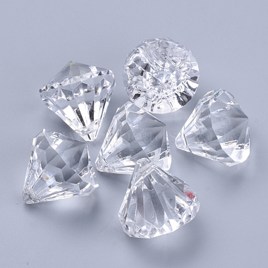 15mm Clear Diamond Acrylic Pendants