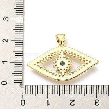 Brass Micro Pave Cubic Zirconia Pendants(FIND-Z023-14G)-3