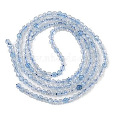 Grade A Natural Aquamarine Beads Strands(G-E411-19F-2mm)-2