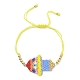 bracelet à maillons de champignons en graines de verre avec perles en laiton pour femmes(BJEW-MZ00031)-1