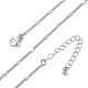 Brass Disc Twisted Chain Necklaces(NJEW-A042-09P)-4