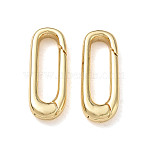 Brass Spring Gate Clasps
, Oval, Real 18K Gold Plated, 18x7x2.8mm(KK-CBA50B0-37G)