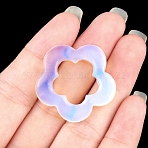 Opalite Hollow Flower Pendants, Plum Blossom Flower Charms, 30mm(PW-WG95796-11)