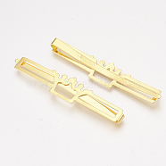 (Holiday Stock-Up Sale)Iron Hair Bobby Pins, Crown, Golden, 66~67x14x4mm(MAK-S071-11G)