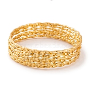 7Pcs PVD Vacuum Plating 304 Stainless Steel Textured Ring Bangles Set for Women, Golden, 2mm, Inner Diameter: 2-1/8 inch(5.5cm)(BJEW-A011-13A-G)