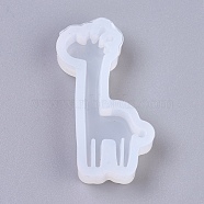 DIY Silicone Molds, Resin Casting Molds, for UV Resin, Epoxy Resin Jewelry Making, Giraffe, White, 44x25x7.5mm, Inner Size: 38x16mm(DIY-WH0163-54)