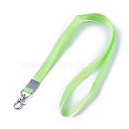 Polyester Neck Strap Lanyard, with Lobster Claw Clasps, Orange, 48.5x1.5cm(AJEW-WH0098-79J)