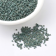 MIYUKI Delica Beads, Cylinder, Japanese Seed Beads, 11/0, (DB1847F) Duracoat Galvanized Matte Dark Sea Foam, 1.3x1.6mm, Hole: 0.8mm, about 2000pcs/10g(X-SEED-J020-DB1847F)