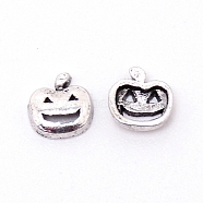 Halloween Themed Alloy Cabochons, Nail Art Decoration Accessories for Women, Cadmium Free & Lead Free, Pumpkin, Antique Silver, 5x5x1.5mm, about 100pcs/bag(MRMJ-WH0067-05AS-RS)