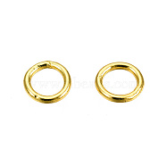 304 Stainless Steel Round Rings, Soldered Jump Rings, Closed Jump Rings, Golden, 5x0.8mm, Inner Diameter: 3.5mm(STAS-S066-16G-5mm)