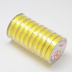 Flat Elastic Crystal String, Elastic Beading Thread, for Stretch Bracelet Making, Gold, 0.8mm, about 10.93 yards(10m)/roll(EW-O001-02R)