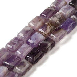 Natural Amethyst Beads Strands, Rectangle, 8~9x6.5~7x4mm, Hole: 0.8mm, about 45pcs/strand, 15.16 inch(38.5cm)(G-G085-A01-01)