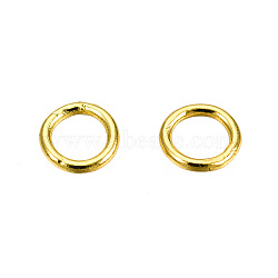 304 Stainless Steel Round Rings, Soldered Jump Rings, Closed Jump Rings, Golden, 5x0.8mm, Inner Diameter: 3.5mm(STAS-S066-16G-5mm)