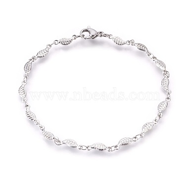 304 Stainless Steel Link Chain Bracelets(BJEW-P239-16)-2