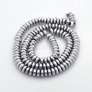 Electroplate Non-magnetic Synthetic Hematite Rondelle Beads Strands(G-J216B-08)-2