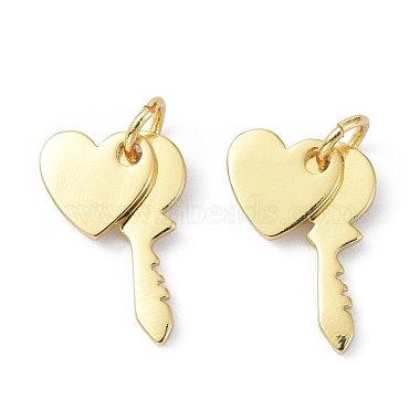 Real 18K Gold Plated Heart Brass Pendants