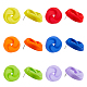 6 paires 6 couleurs de boucles d'oreilles en acrylique peintes à la bombe avec des épingles en fer en acier(EJEW-FI0003-12)-8
