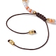 bracelet de perles tressées en pierres précieuses naturelles et graines de verre(BJEW-JB09530)-5