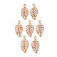 Rack Plating Brass Micro Pave Clear Cubic Zirconia Charms(KK-T060-59-RS)-1